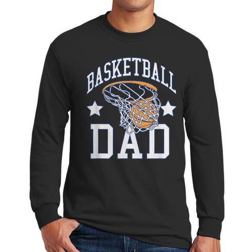Basketball Dad Coach Sports Fan Men Long Sleeve T-Shirt - Father's Day Fun