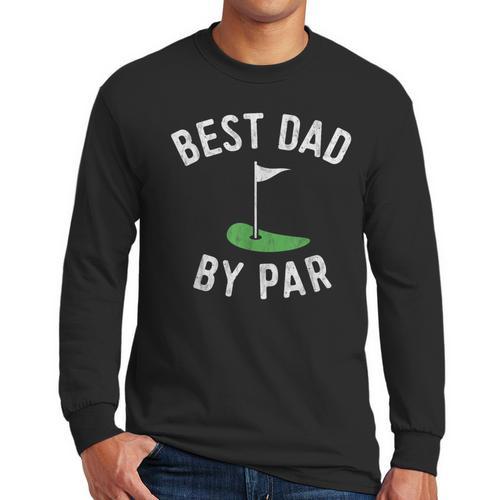 Best Dad By Par Golf Shirt Father's Day Daddy Men Long Sleeve T-Shirt - Father's Day Fun
