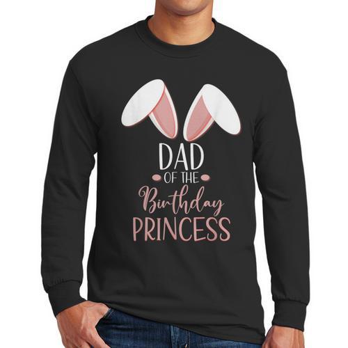 Bunny Dad Of The Birthday Princess Matching Family Men Long Sleeve T-Shirt - Father's Day Fun