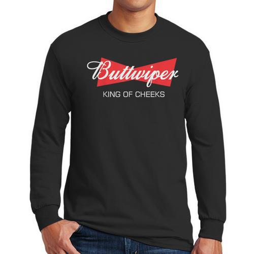 Buttwiper New Dad Beer Inspired Diaper Shower Men Long Sleeve T-Shirt - Father's Day Fun