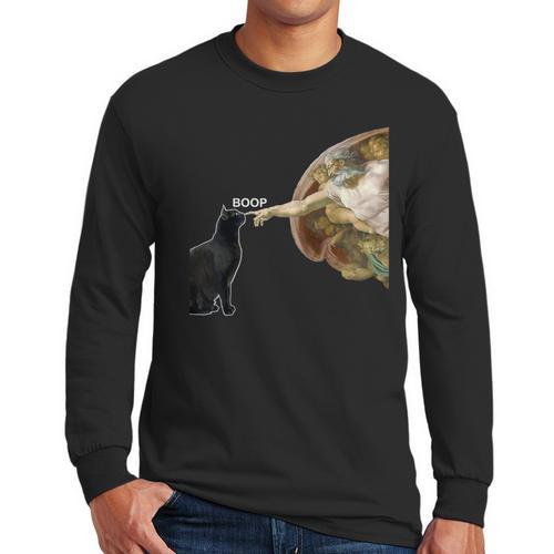 Cat Shirts For MenWomen Cat Shirts For Cat DadMom Men Long Sleeve T-Shirt - Father's Day Fun