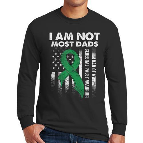 Cerebral Palsy CP Awareness Most Dads Warrior Survivor DA1 Men Long Sleeve T-Shirt - Father's Day Fun