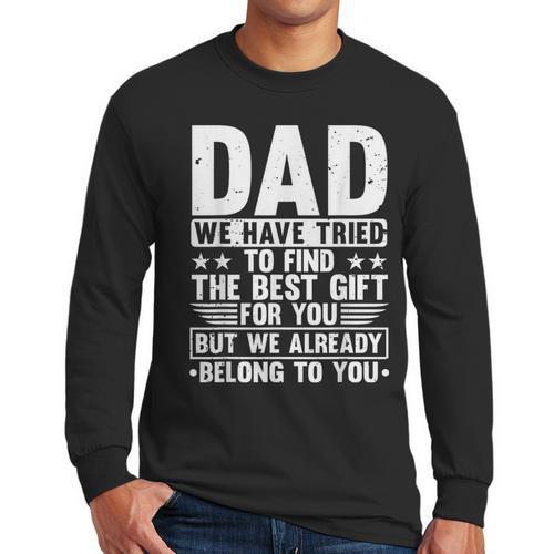 Cool Dad Art For Father Dad Stepfather From Son Daughter Men Long Sleeve T-Shirt - Father's Day Fun