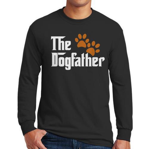 Cool Dog Dad Dog Father Shirt The Dogfather T-Shirt Men Long Sleeve T-Shirt - Father's Day Fun