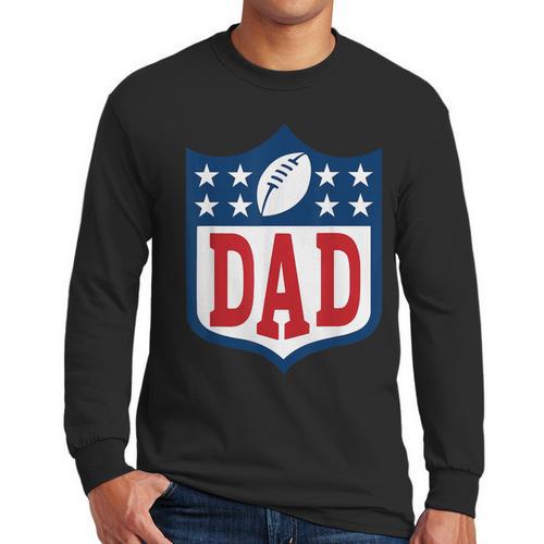 Dad American Football Happy Birthday Family Matching Retro Men Long Sleeve T-Shirt - Father's Day Fun