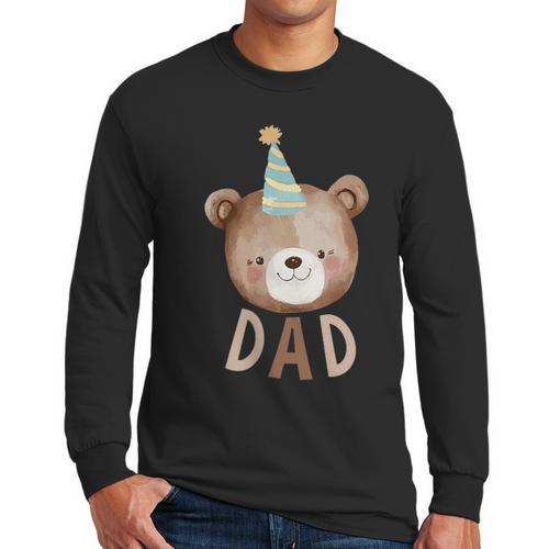 Dad Bear 1st Birthday Beary First Birthday Matching Family Men Long Sleeve T-Shirt - Father's Day Fun