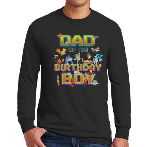 Dad Of The Birthday Boy Brainrot Meme Kids Teens Boys Men Long Sleeve T-Shirt - Father's Day Fun