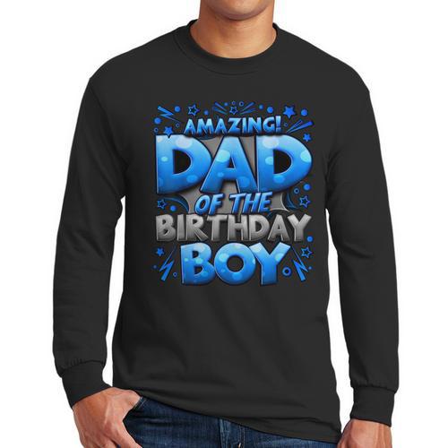 Dad Of The Birthday Boy Matching Family Father Men Long Sleeve T-Shirt - Father's Day Fun