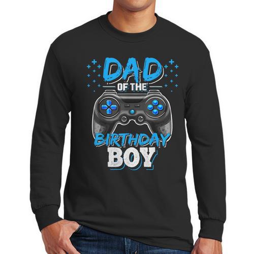 Dad Of The Birthday Boy Matching Video Gamer Birthday Party Men Long Sleeve T-Shirt - Father's Day Fun