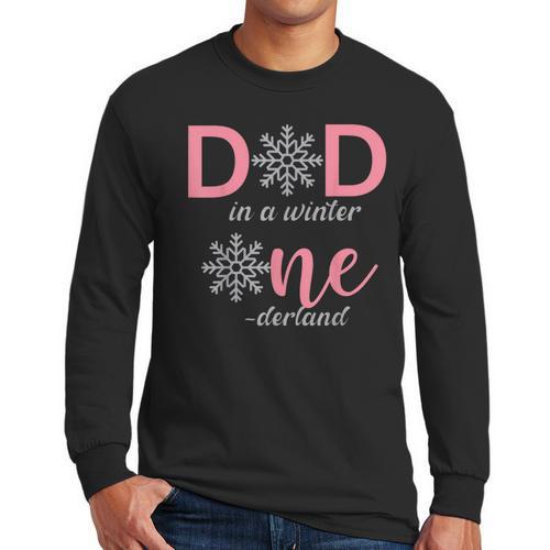 Dad Of The Birthday For Girl Winter Onederland 1st Birthday Men Long Sleeve T-Shirt - Father's Day Fun