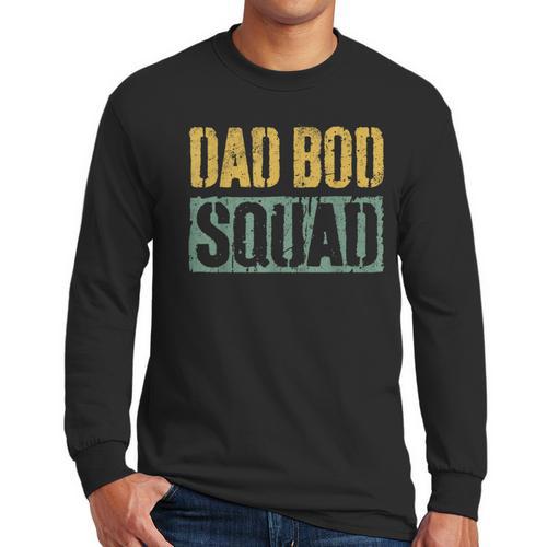 Dad Bod Squad Shirt Men Fathers Day Men Long Sleeve T-Shirt - Father's Day Fun