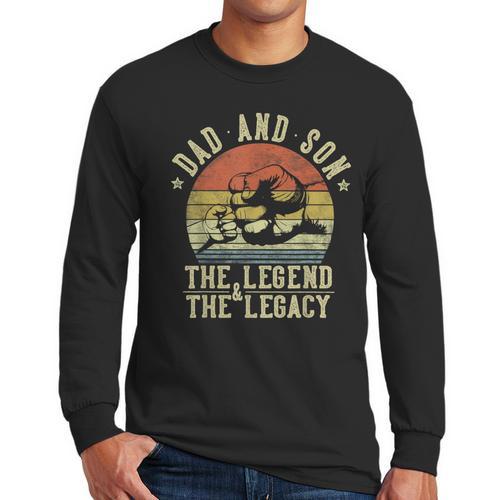 Dad And Son The Legend And The Legacy Dad Men Long Sleeve T-Shirt - Father's Day Fun