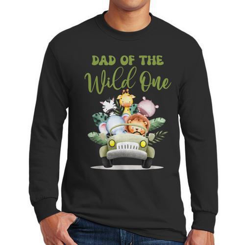Dad Of The Wild One 1st Birthday Safari Family Matching Men Long Sleeve T-Shirt - Father's Day Fun