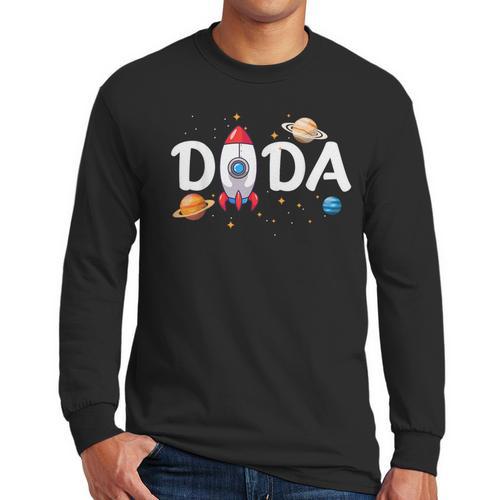 Dada Of The Birthday Boy Space Astronaut 1st Birthday Family Men Long Sleeve T-Shirt - Father's Day Fun