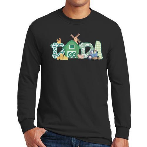 Dada Farm Animal Birthday Family Matching Party Dad Father Men Long Sleeve T-Shirt - Father's Day Fun