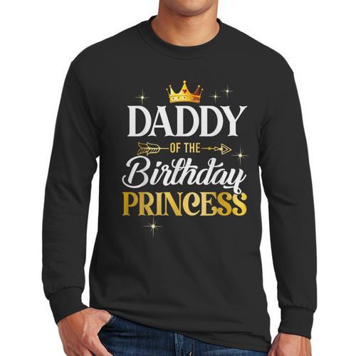 Daddy Of The Birthday Princess Girl Party Matching Family Men Long Sleeve T-Shirt - Father's Day Fun