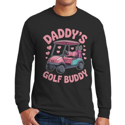 Daddy's Golf Buddy Cute Family Golfer Sport Fan Tee Matching Men Long Sleeve T-Shirt - Father's Day Fun