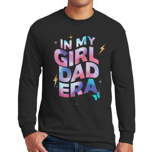 In My Daughter Era Dad Life Soft Pastel Pride Theme Men Long Sleeve T-Shirt - Father's Day Fun