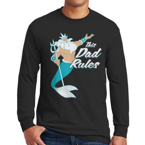 Disney The Little Mermaid King Triton Dad Men Long Sleeve T-Shirt - Father's Day Fun
