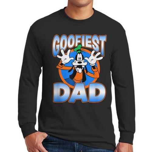 Disney Mickey And Friends Father's Day Goofiest Dad Vintage Men Long Sleeve T-Shirt - Father's Day Fun