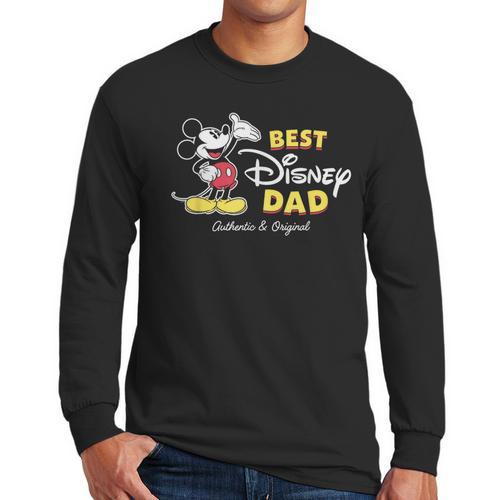 Disney Mickey Mouse Best Disney Dad Birthday Father’s Day Men Long Sleeve T-Shirt - Father's Day Fun