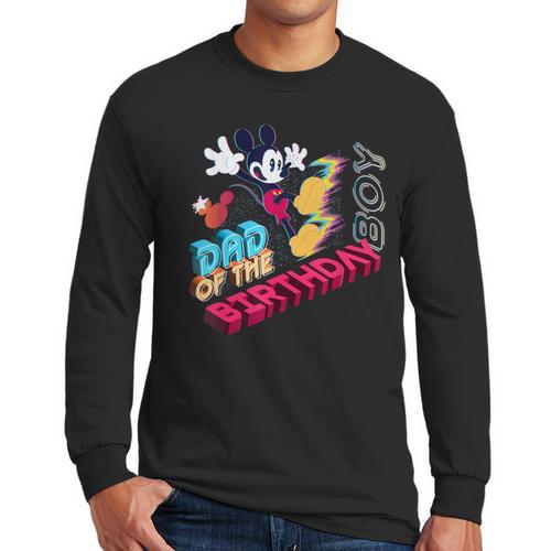 Disney Mickey Mouse Family Star Dad Of The Birthday Boy Men Long Sleeve T-Shirt - Father's Day Fun