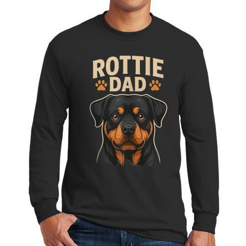 Dog Owner Dad Rottweiler Rottie Dad Men Long Sleeve T-Shirt - Father's Day Fun