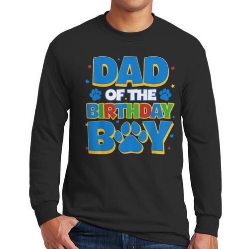 Family Matching Party Shirt Dad Of The Birthday Boy Men Long Sleeve T-Shirt - Father's Day Fun