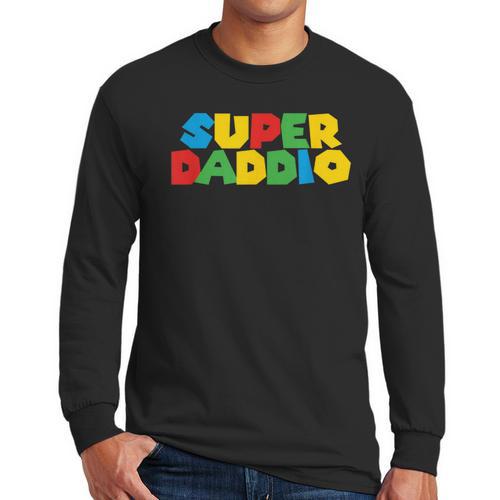 Fatherly Powers Unleashed Gamer Super Dad From Wife & Kids Men Long Sleeve T-Shirt - Father's Day Fun