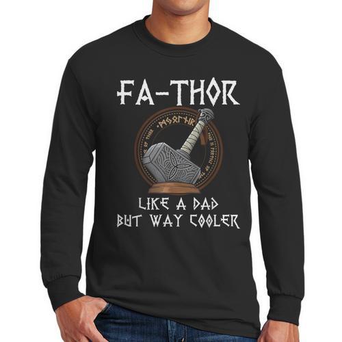 Fathor Dad Father Father's Day Classic Fit Short Sleeve T-Shirt Size Small Men Long Sleeve T-Shirt - Father's Day Fun