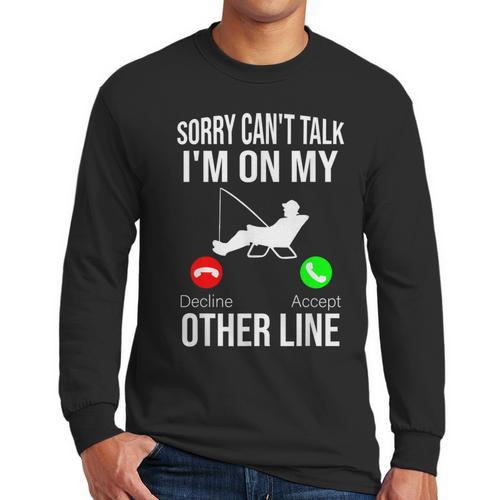Fishing Dad Men Reel Cool Fish Bass Fishing Men Long Sleeve T-Shirt - Father's Day Fun