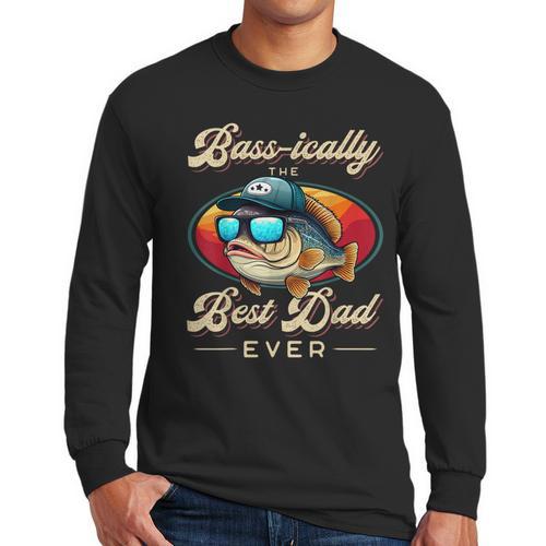 Fishing Father's Day Dad Fisherman Birthday Graphic Men Long Sleeve T-Shirt - Father's Day Fun