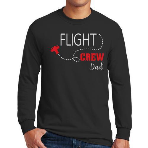 Flight Crew Airplane Birthday Dad Airplane Matching Family Men Long Sleeve T-Shirt - Father's Day Fun