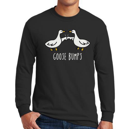Goose Bumps Humorous Pun For Dad Joke Lover Men Long Sleeve T-Shirt - Father's Day Fun