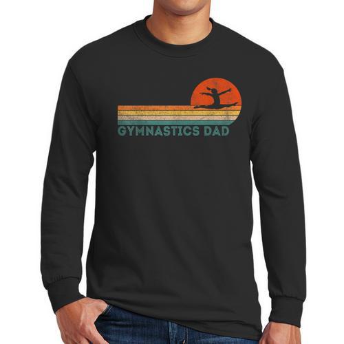 Gymnastics Dad Gymnastics Daughter Gymnast Dad Men Long Sleeve T-Shirt - Father's Day Fun