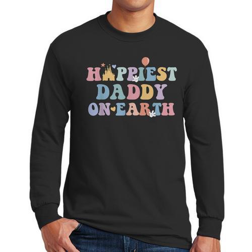 Happiest Daddy On Earth Father's Day Matching Family Trip Men Long Sleeve T-Shirt - Father's Day Fun