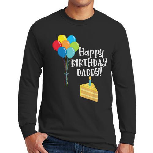 Happy Birthday Daddy Cute Toddler Dad's Birthday Party Men Long Sleeve T-Shirt - Father's Day Fun