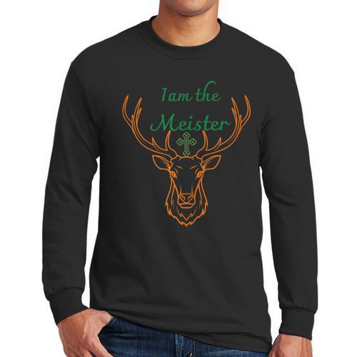 IAM The Meister Jaegermeister Dad Mom Deer Men Long Sleeve T-Shirt - Father's Day Fun