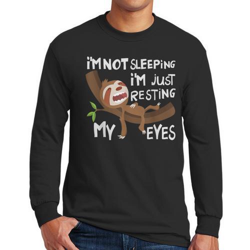 I'm Not Sleeping I'm Just Resting My Eyes Father's Day Dad Men Long Sleeve T-Shirt - Father's Day Fun
