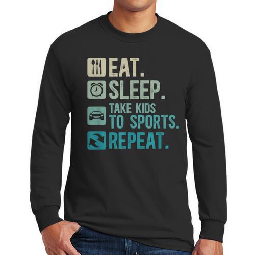 Take Kids To Sports Dad Sports Father Sport Dad Men Long Sleeve T-Shirt - Father's Day Fun