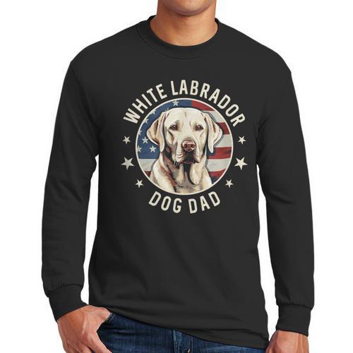 Labrador Retriever Dog Dad Men Long Sleeve T-Shirt - Father's Day Fun
