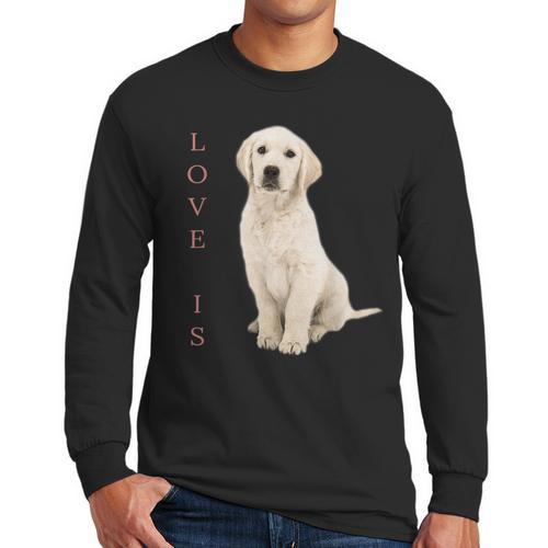 Labrador Retriever Shirt Women Men Lab Mom Dad Dog Tee Men Long Sleeve T-Shirt - Father's Day Fun