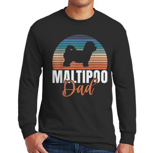 Maltipoo Dad Men Long Sleeve T-Shirt - Father's Day Fun