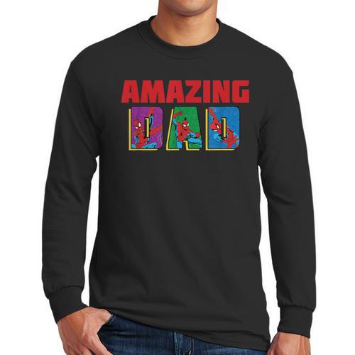 Marvel Spider-Man Amazing Dad Birthday Father’s Day Men Long Sleeve T-Shirt - Father's Day Fun