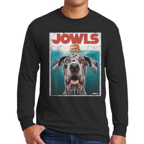 Merle Great Dane Jowls Paws Top Blue Eye Brown Dog Mom Dad For Men Women Girls Kids Men Long Sleeve T-Shirt - Father's Day Fun
