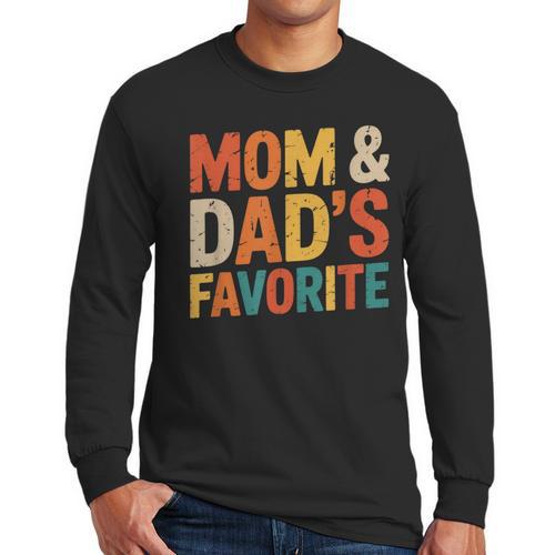 Mom & Dad's Favorite Men Long Sleeve T-Shirt - Father's Day Fun