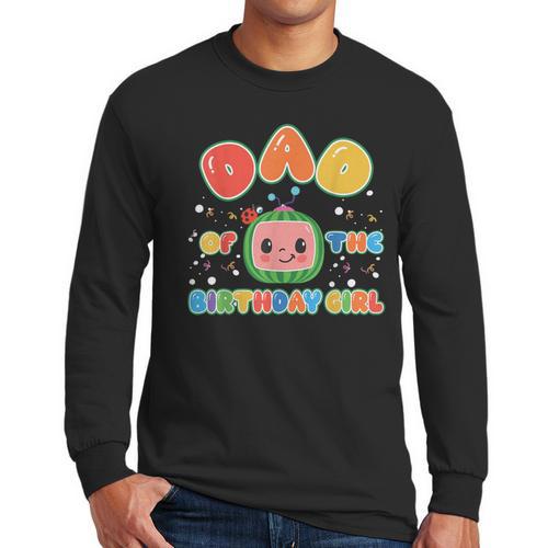 Mom And Dad Of The Birthday Girl Melon Family Matching Men Long Sleeve T-Shirt - Father's Day Fun
