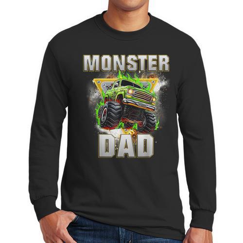 Monster Truck Dad Monster Truck Are My Jam Adults Kids Men Long Sleeve T-Shirt - Father's Day Fun