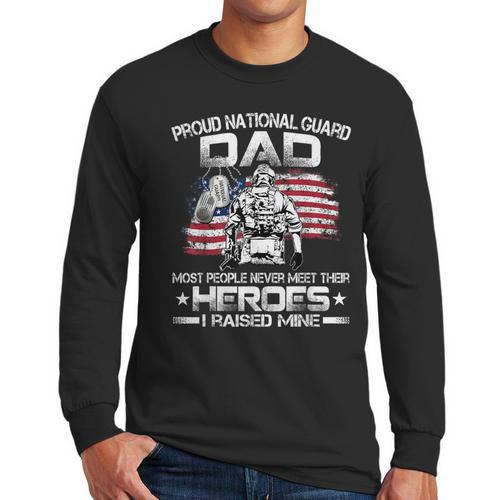 National Guard Graduation Proud National Guard Dad Men Long Sleeve T-Shirt - Father's Day Fun