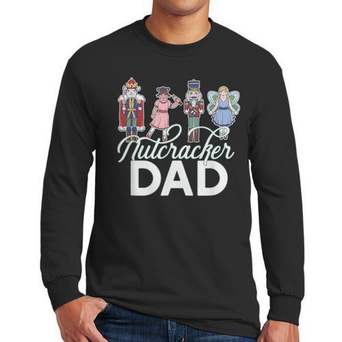 NUTCRACKER DAD Fun Christmas Ballet Parent Meme Men Long Sleeve T-Shirt - Father's Day Fun
